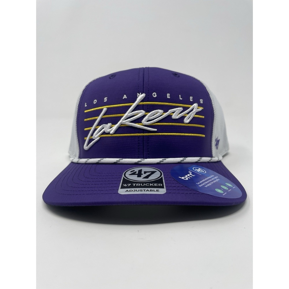 47' Los Angeles Lakers Snapback‎ Hat Trucker Adjustable Purple Gold Rope Cap New